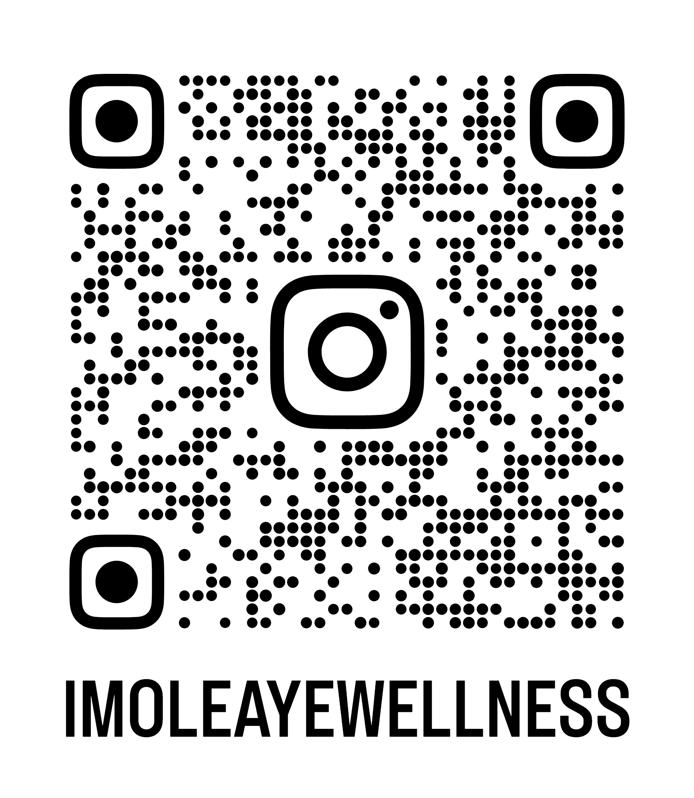 Scan to follow ImoleAye Wellness on Instagram